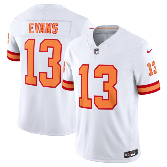 Men's Tampa Bay Buccaneers #13 Mike Evans White 2025 F.U.S.E. Vapor Limited Stitched Jersey